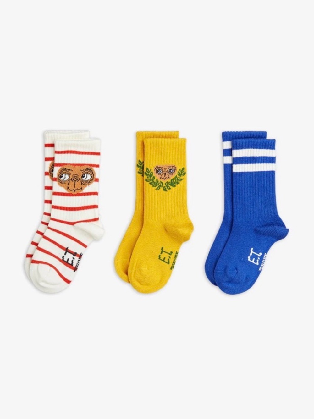Mini Rodini x E.T. 3-Pack Socks NWT Kids Size 28–31 Crew Socks